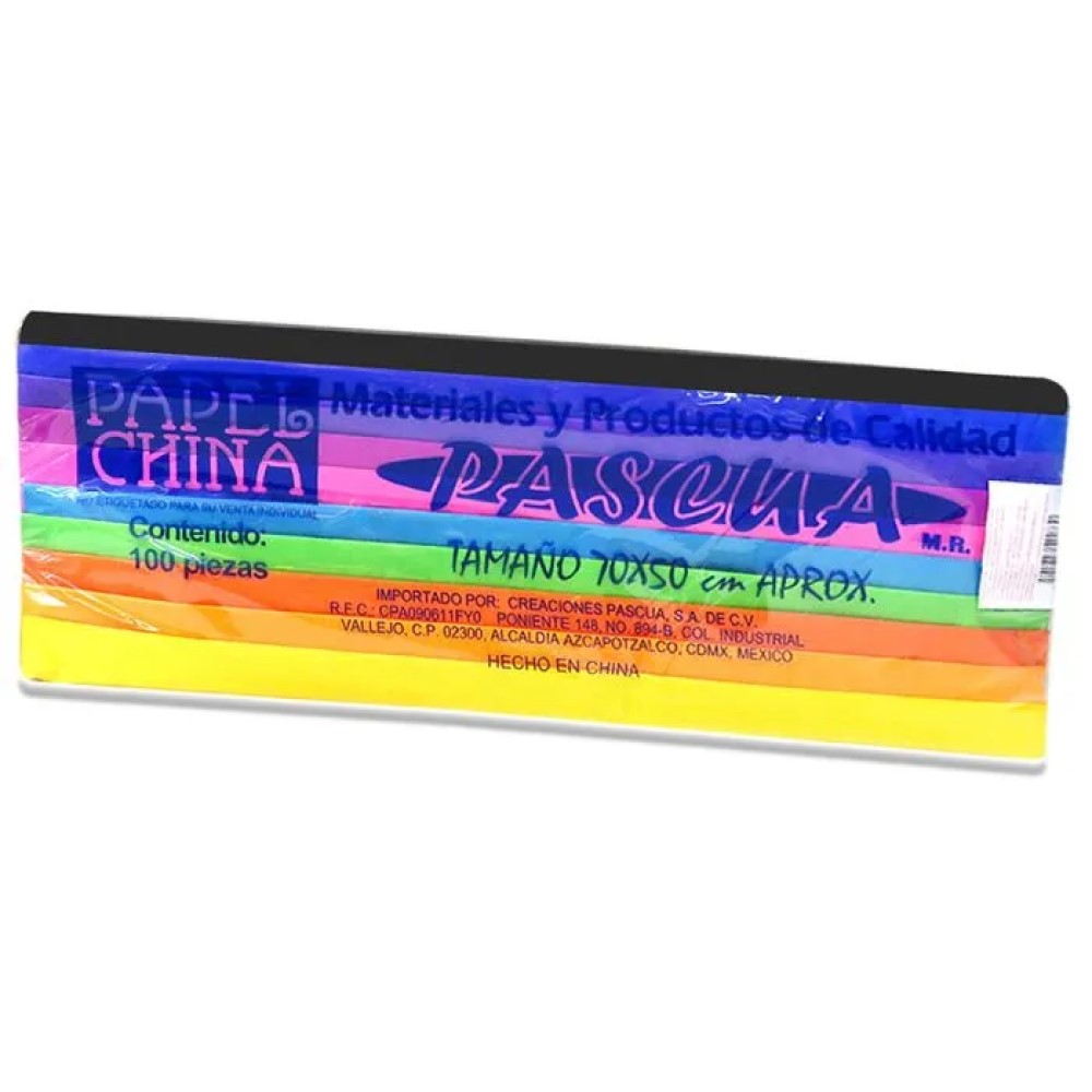 [PCHINO-FAS] ​Paquete C/100 Papel De China Pascua Fashion (C.40)