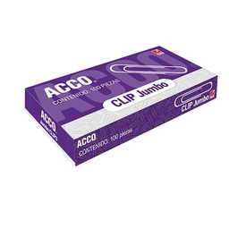[P1700] Clip Jumbo Acco C/100 Piezas Inoxidables (C.60)