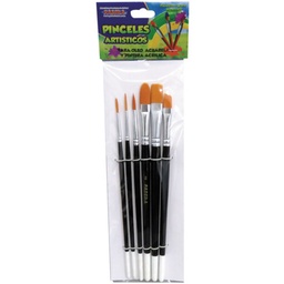 [PIN-KHAB10] Paquete C/6 Pincel Pascua Artístico (C.24)