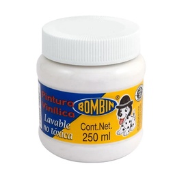 [7501139150817] Pintura Vinilica Bombin 250ml Blanco (C.12)