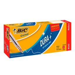[PAQ12-0250RO] Paquete C/12 Pluma Bic M-250 Punto Mediano Rojo