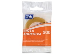 [PAQ50-260011] Paquete C/50 Cinta Adhesiva Tuk 200 Transparente 12mm x 10m 260011