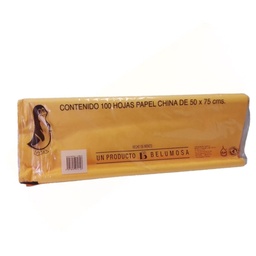 [PAQ100-CHAMAHUEVO] Paquete C/100 Papel De China Pingüino Amarillo Huevo 50X75cm