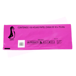 [PAQ100-CHBUGA] Paquete C/100 Papel De China Pinguino Bugambilia 50X75cm