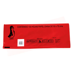[PAQ100-CHROJONAV] Papel De China Rojo Navidad 50X75 (copia)