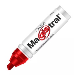 [PAQ12-0025RO] Paquete C/12 Marcador Pintarron Magistral Metalico Rojo