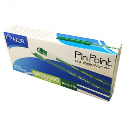 [PAQ12-0019PPV] Paquete C/12 Boligrafo Azor Pin Point 1mm Verde