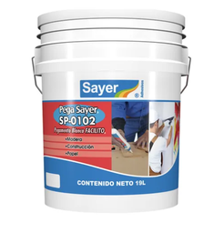 [PAQ18-PEGBCO1] Cubeta C/18 Litros Pegamento Blanco Sayer