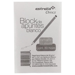[PAQ10-0038] Paquete C/10 Block Apuntes Estrella 1/4 Esquela 80 Hojas