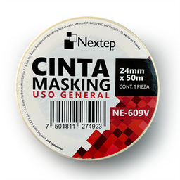 [PAQ3NE-609V] Paquete C/3 Cinta Masking Uso General 24 mm x 50 mts Nextep