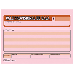[PAQ6-B-2051] Paquete C/6 Block Printaform C/50 Vale Provisional