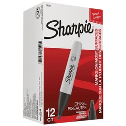 [PAQ12-2382] Paquete C/12 Marcador Permanente Sharpie Chisel Negro