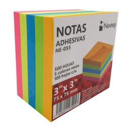 [PAQ3NE-055] Paquete C/3 Notas Adhesivas 3x3 Neón 5 Bloques 500 Hojas Nextep