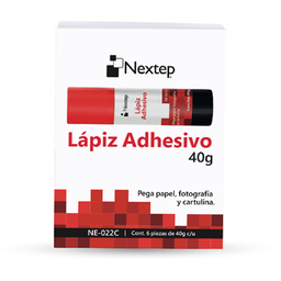 [NE-022C] Paquete C/6 Lápiz Adhesivo 40g Nextep