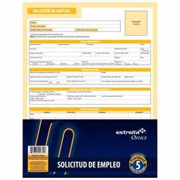 [PAQ3-0026] Paquete C/3 Solicitud De Empleo Estrella Block C/40 Hojas