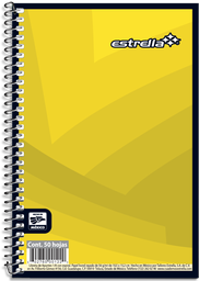 [PAQ10-0122] Paquete C/10 Libreta Estrella Espiral 1/8 Raya 50 Hojas