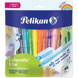 [30311202] Paquete C/12 Marcador Pastel Collorella Star Pelikan Color Surtido (C.48)