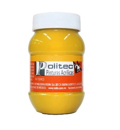 [7501139163176] Caja Con 6 Pintura Acrílica Politec Amarillo Medio 100 Ml