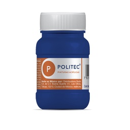 [7501139163145] Caja Con 6 Pintura Acrílica Politec Azul Ultramar 100 Ml