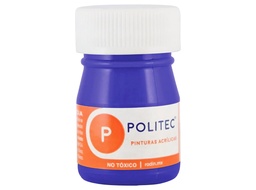 [7501139136248] Caja Con 12 Pintura Acrílica Politec Azul Cobalto 20ml
