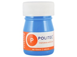 [7501139136279] Caja Con 12 Pintura Acrílica Politec Azul Celeste 20ml