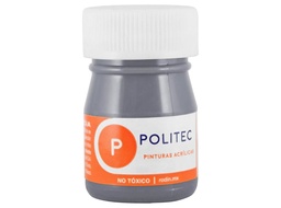 [7501139136316] Caja Con 12 Pintura Acrílica Politec Gris 20ml