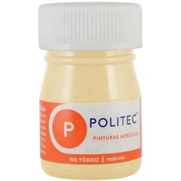 [7501139136347] Caja Con 12 Pintura Acrílica Politec Crema 20ml