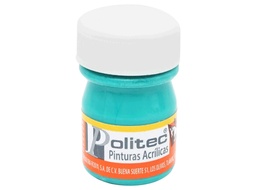 [7501139136385] Caja Con 12 Pintura Acrílica Politec Turquesa 20ml