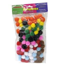 [PAQ12-POM-19100S] Paquete C/12 Pompones Pascua 19mm C/u 100 pz