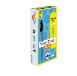 [PAQ12-071641204911] Paquete C/12 Boligrafo 0.7mm Redondo Negro Kilometrico Paper Mate