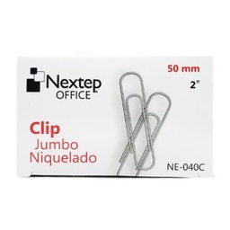 [PAQ5NE-040C] Paquete C/5 Clip Jumbo Nextep Niquelado 50mm 100 Piezas