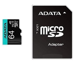 [AUSDX64GUI3V30SA2-RA1] Micro SD 64GB HC UHS-I U3 V30S U3 A2 Aqua Adata