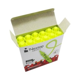 [NE-079A] Paquete C/12 Marcatextos Color Amarillo NE-079A Nextep