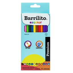[7992LCP] Caja De Colores Barrilito C/12 Piezas Premium