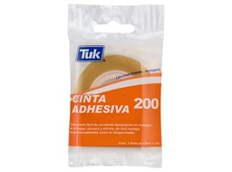 [PAQ128-260006] Caja C/128 Cinta Adhesiva Tuk 200 Transparente 12mm x 33m