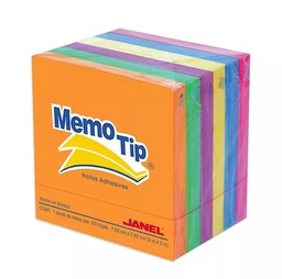 [PAQ6-7501035109087] Paquete C/6 Notas Adhesivas Memotip 54N 100H Neón