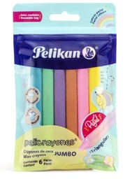[50600621] Pelicrayones Jumbo Triangular C/6 Colores Pastel