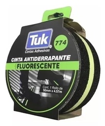 [457400] Cinta Tuk 774 Antiderrapante Negra Centro Fluorescente 50mm X 4.57m (C.12)