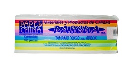 [PCHINO-PAS] Paquete C/100 Papel De China Pascua Colores Pastel
