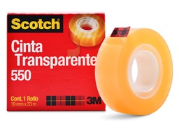 [PAQ12-021200518287] Paquete C/12 Cinta Adhesiva Scotch 550 3M Transparente 19mm x 33m