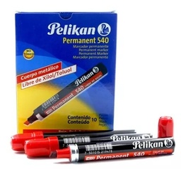 [PAQ10-30260003] Caja C/10 Marcador Permanente Rojo Pelikan 540 