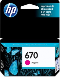 [CZ115AL] Cartucho Tinta Original Hp 670 Magenta