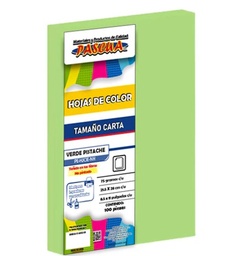 [PE-HJCIE-NH] Paquete C/100 Hoja De Color Carta Pascua Verde Pistache