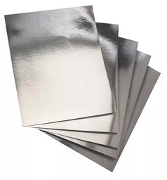 [PAQ10-PE-CAR10MPL] Paquete C/10 Cartulina Plata Metalica Lisa Brillante Pascua 230G 50X65
