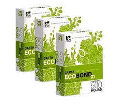 [KIT37502237370565] Kit 3 Paquete C/500 Hoja Carta Ecobond Copamex