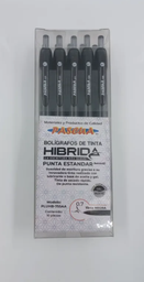 [PLUHB-755AA] Paquete C/10 Boligrafo Pascua Tinta Negra Hibrida .07 Retractil (E.12) (C.144)