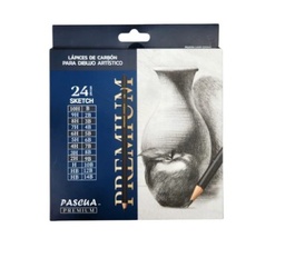 [LAMP-GD024A] Caja C/24 Lápiz Dibujo Artistico Grafito  Pascua