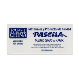 [PAQ100-PCHINO-BA] Paquete C/100 Papel De China Blanco Pascua 70x50