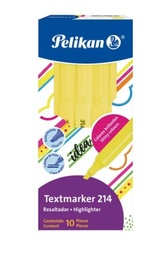 [PAQ10-30162005] Paquete C/10 Marcatextos Pelikan Amarillo 214 Punta Cincel