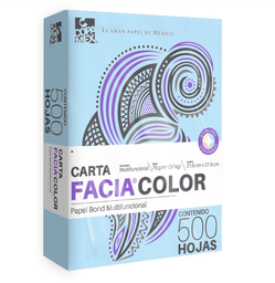 [216698] Paquete C/500 Hoja De Color Carta Copamex Facia Bond Mft Azul 75gr (C.10)